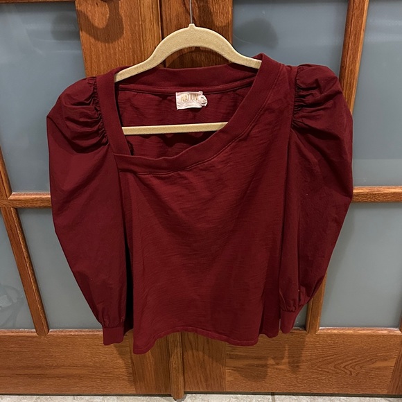 Nation LTD Deep Red Women's Blouse - Picture 3 of 7